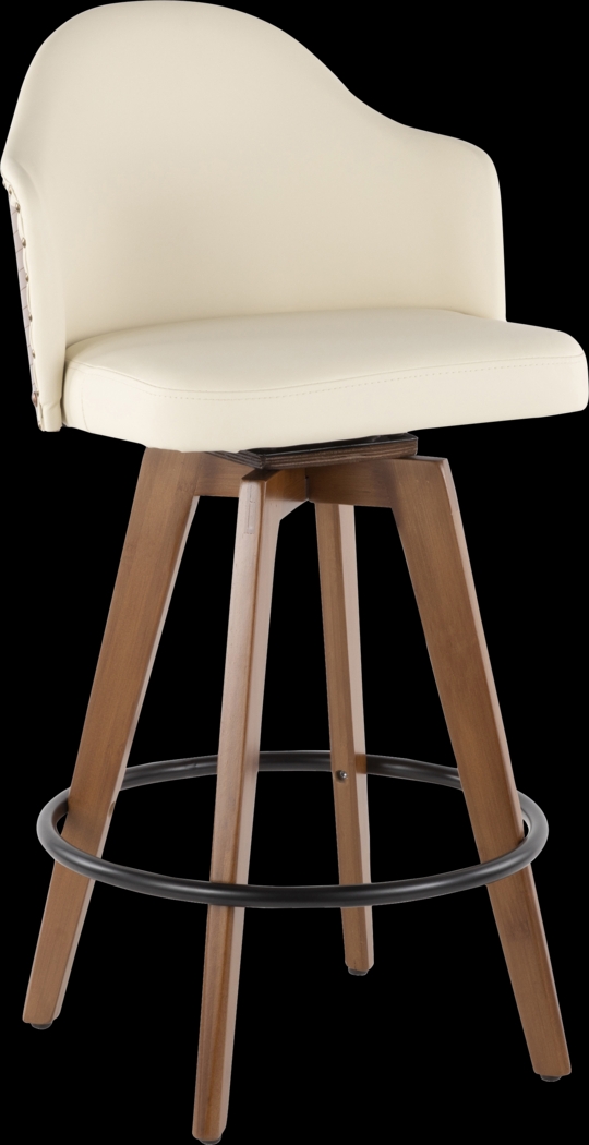 Abinger Cream Swivel Counter Height Stool - Thumbnail - Image 1