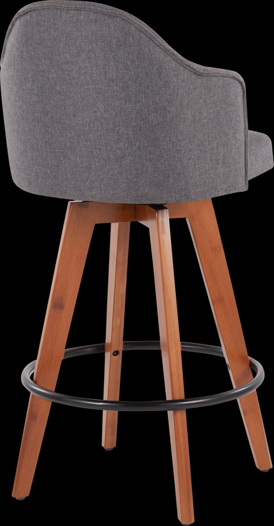 Abinger Gray Swivel Counter Height Stool, Set of 3 - Thumbnail - Image 8