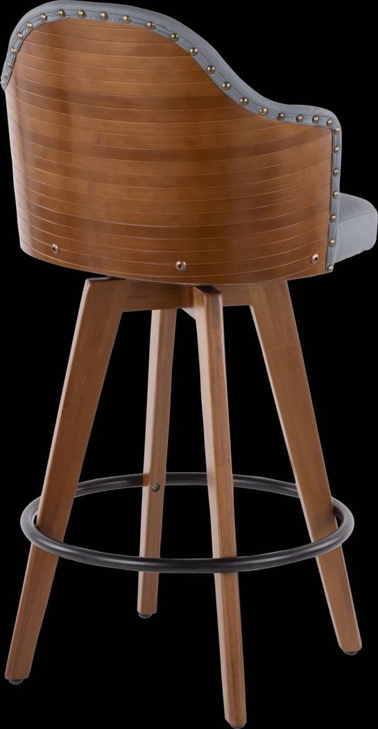 Abinger Gray Swivel Counter Height Stool - Thumbnail - Image 2