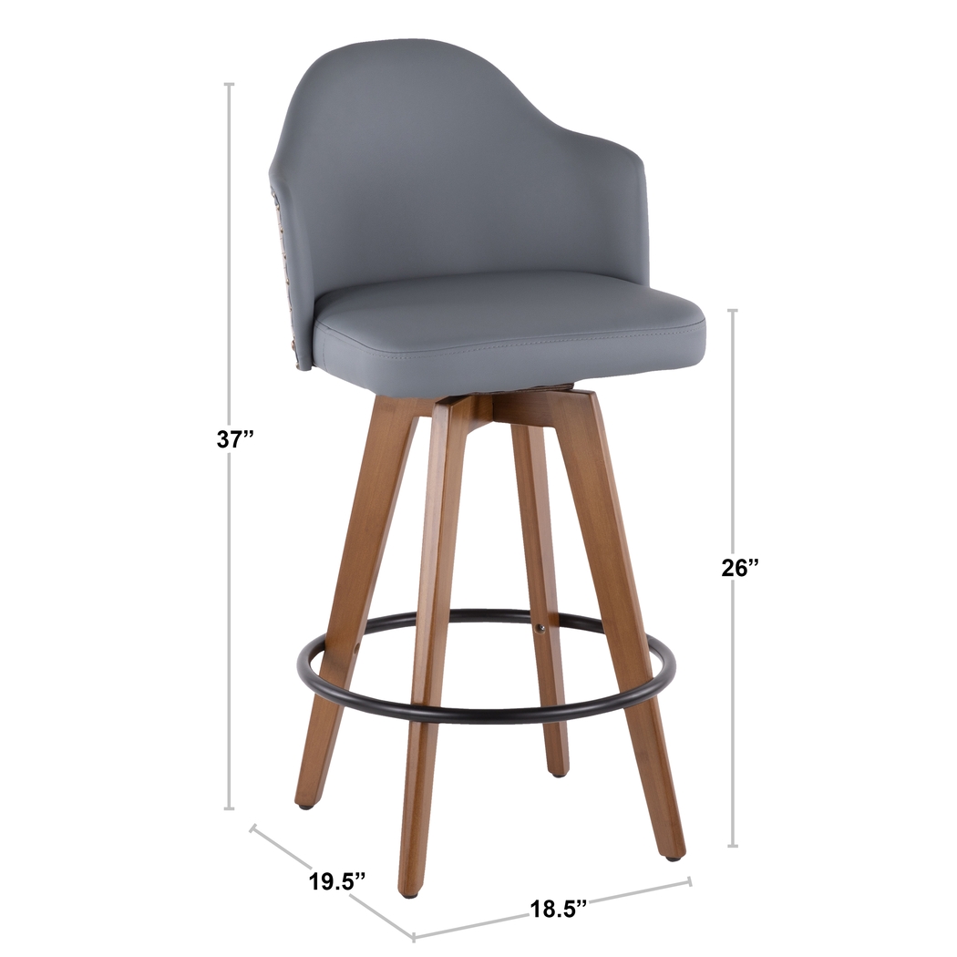 Abinger Gray Swivel Counter Height Stool - Thumbnail - Image 3