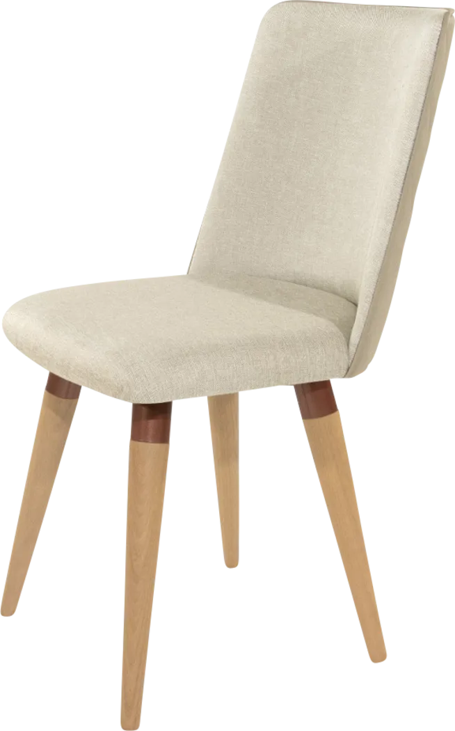 Abita Circle Beige Swivel Side Chair - Thumbnail - Image 2