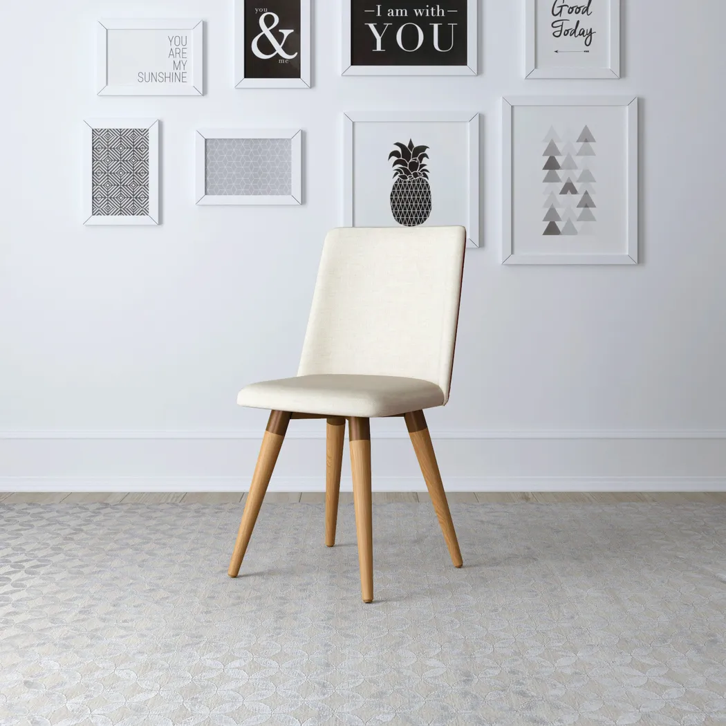 Abita Circle Beige Swivel Side Chair - Thumbnail - Image 5