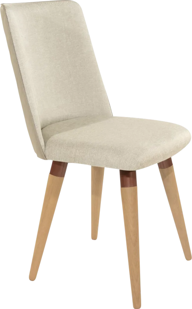 Abita Circle Beige Swivel Side Chair - Thumbnail - Image 1