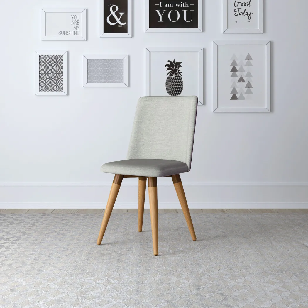 Abita Circle Gray Swivel Side Chair, Set of 2 - Thumbnail - Image 6