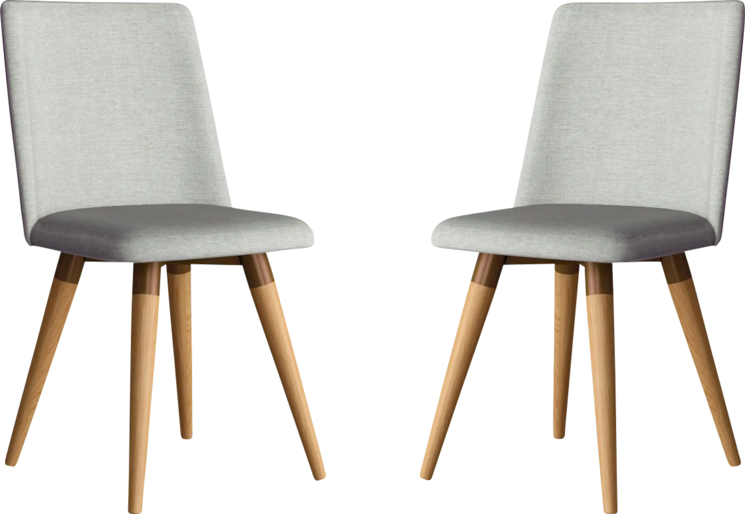 Abita Circle Gray Swivel Side Chair, Set of 2 - Thumbnail - Image 1