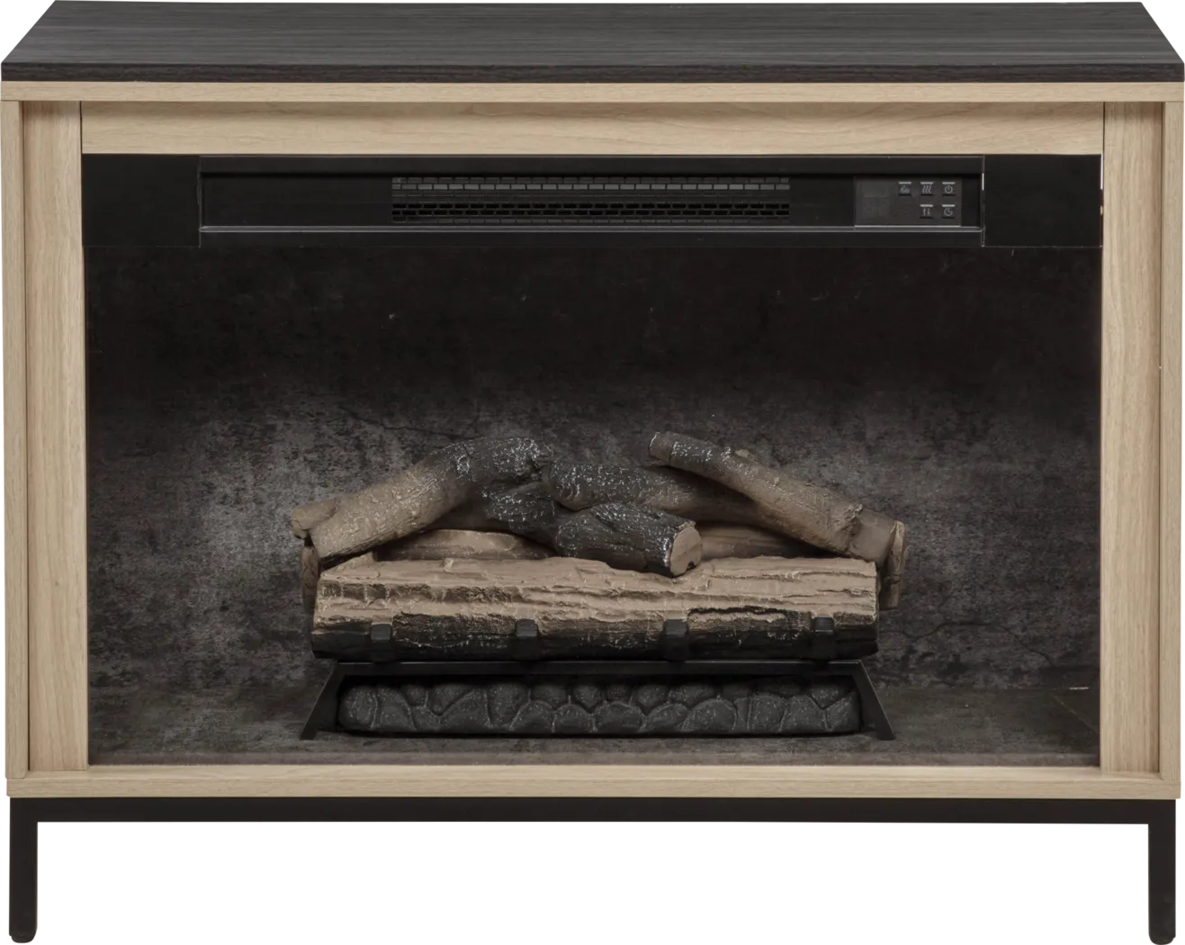 Abline Light Brown 34 in. Console with Electric Fireplace - Thumbnail - Image 6