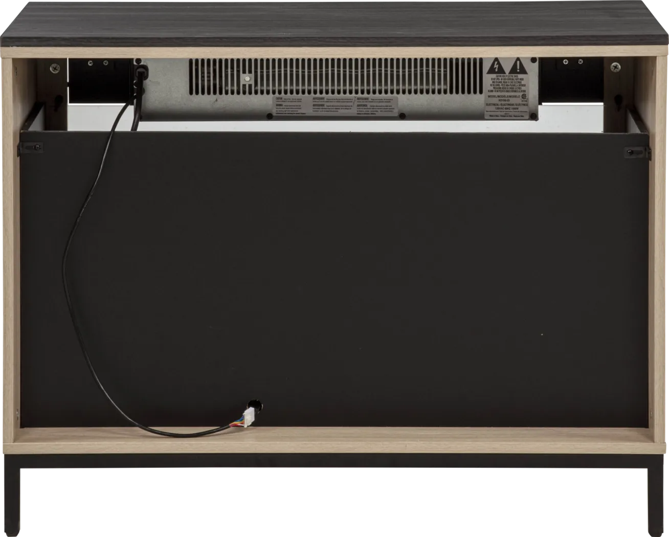 Abline Light Brown 34 in. Console with Electric Fireplace - Thumbnail - Image 7