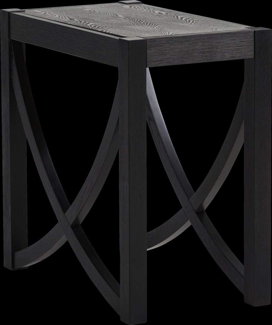 Abner Black Chairside Table - Thumbnail - Image 2