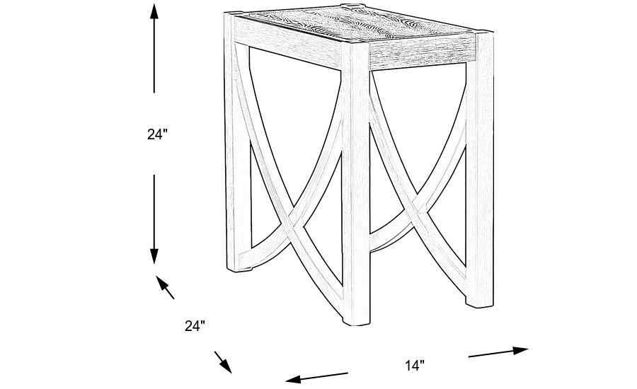 Dimension Image. Please refer to the Dimension Tab on this page for dimension details.
