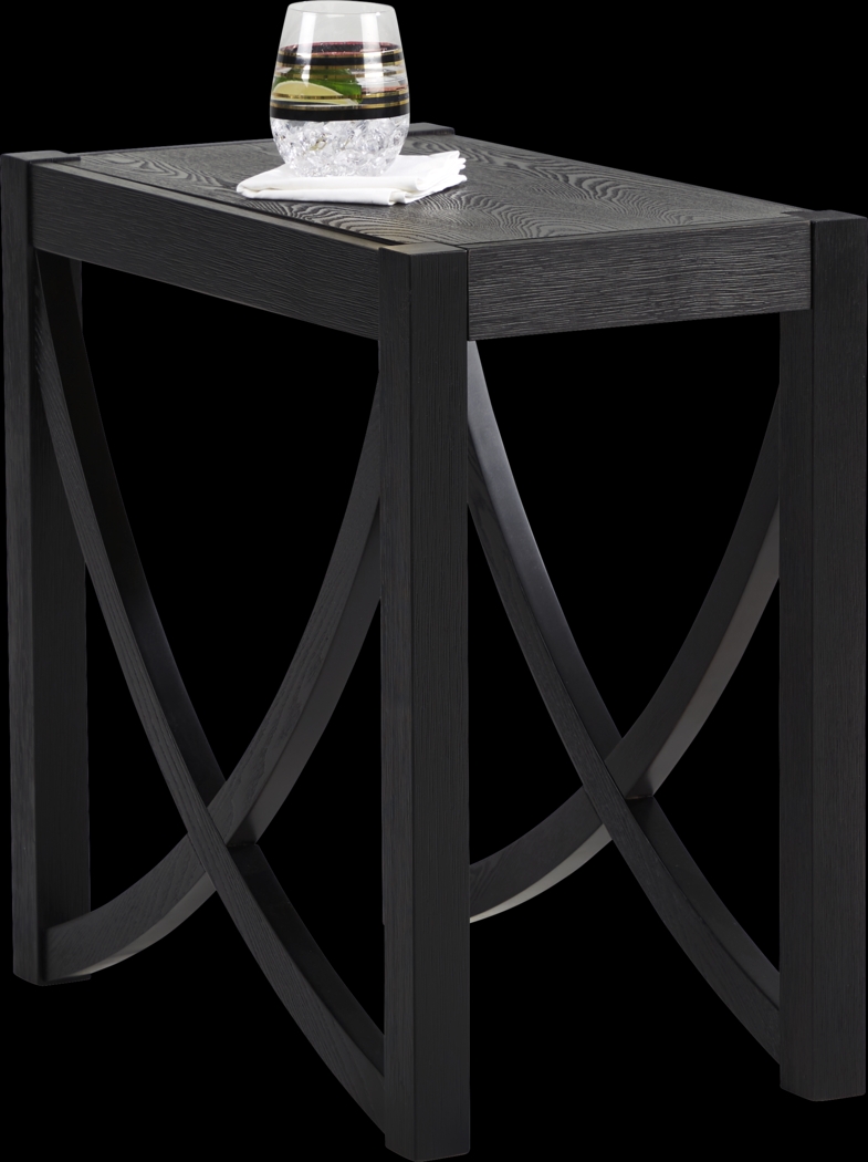 Abner Black Chairside Table - Thumbnail - Image 1