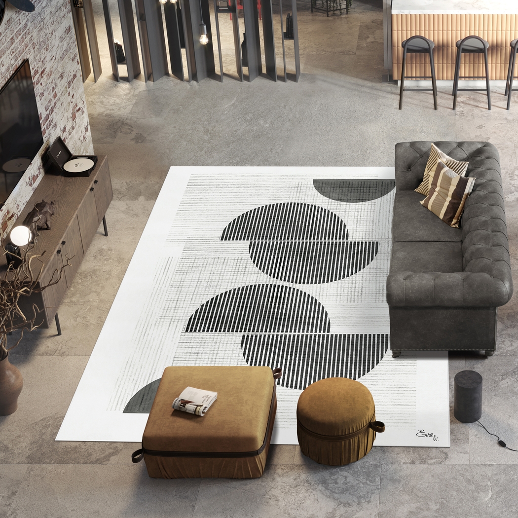 Aboville White 7'7 x 10'5 Rug - Thumbnail - Image 2