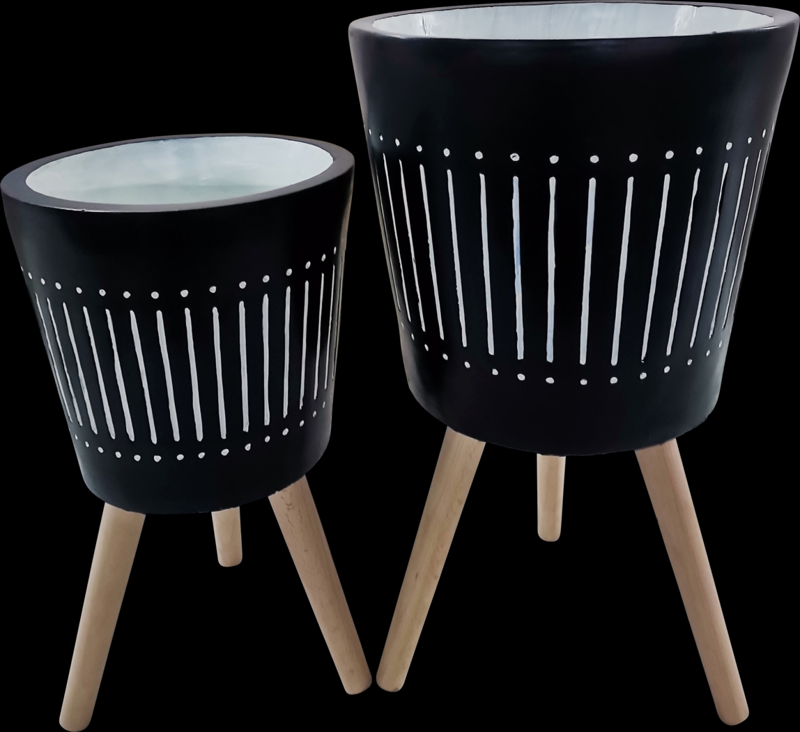 Abrell Blue Planter, Set of 2 - Thumbnail - Image 1