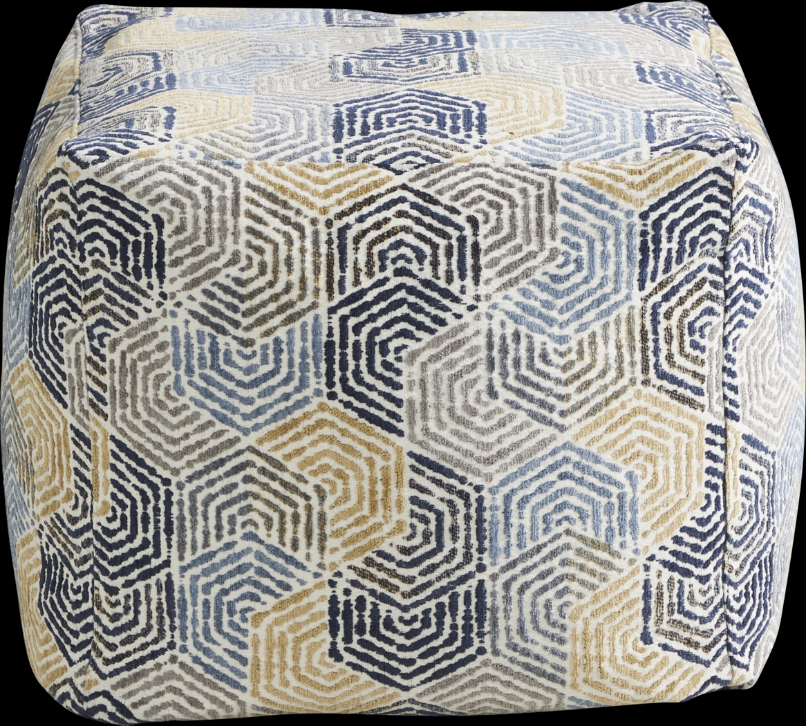 Abriella Gray Accent Pouf - Thumbnail - Image 1