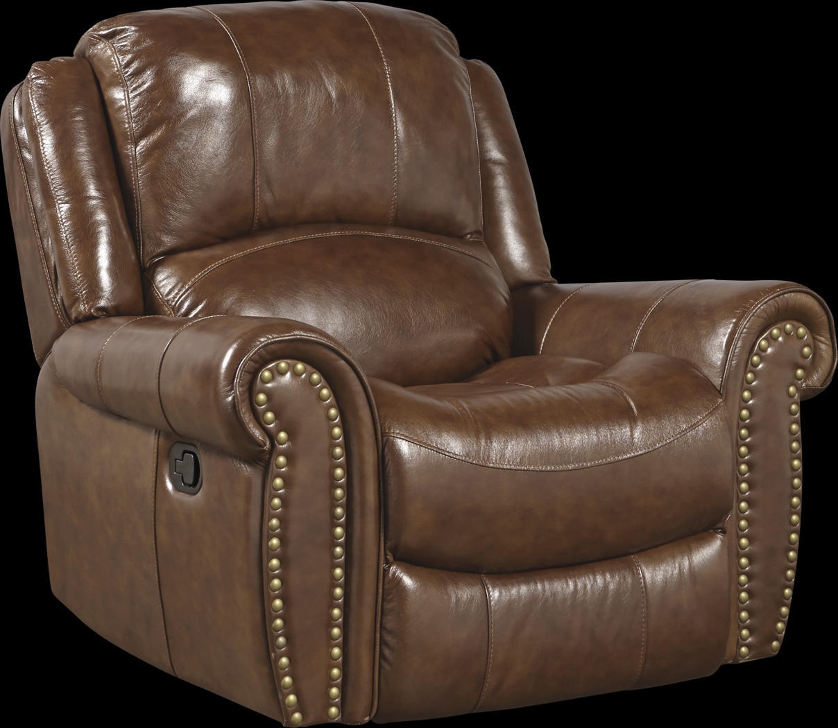 Abruzzo Brown 3 Pc Leather Living Room with Reclining Sofa - Thumbnail - Image 5