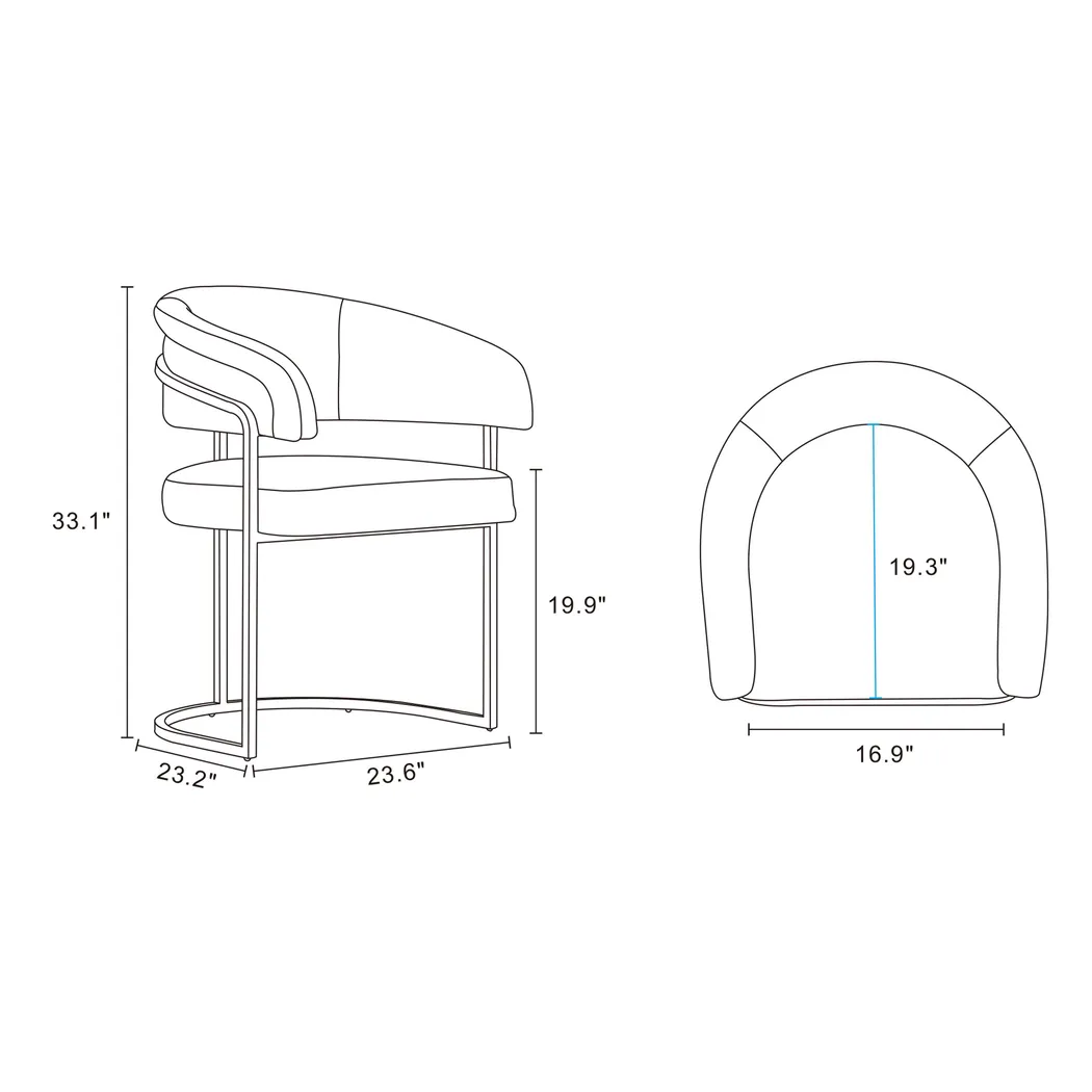 Absalom White Arm Chair - Thumbnail - Image 3