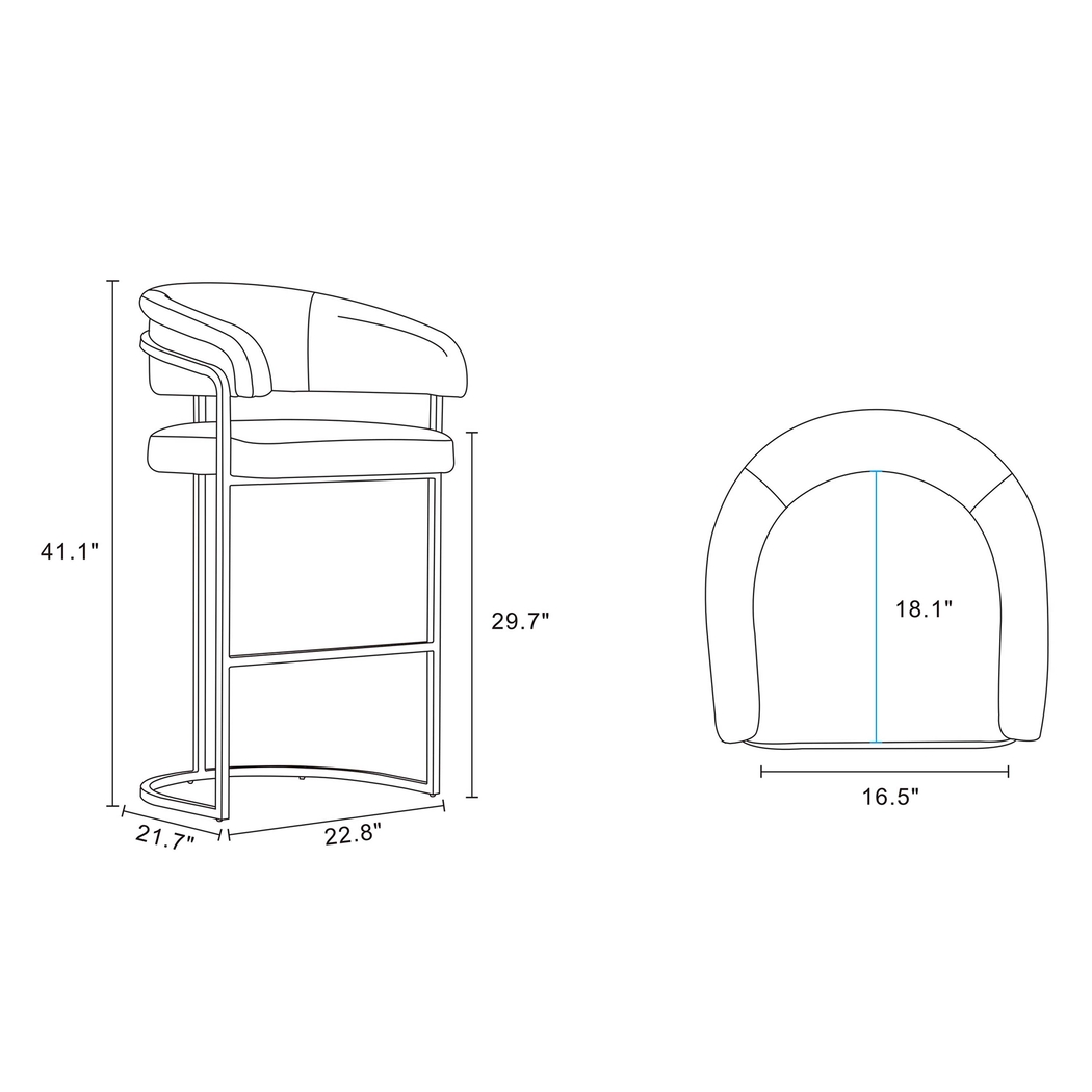 Absalom White Barstool - Thumbnail - Image 3