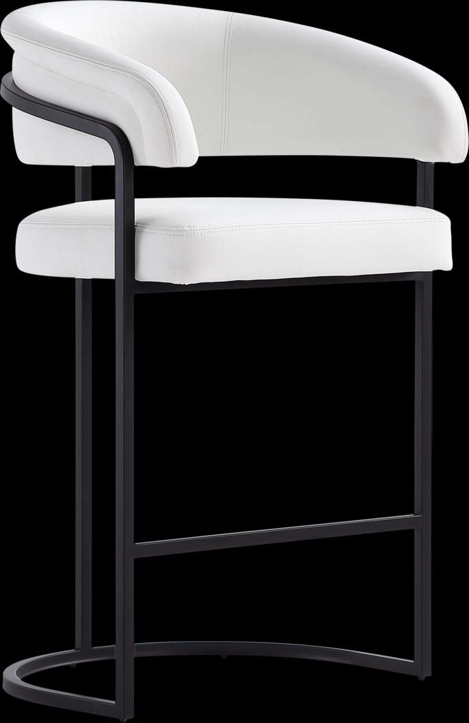 Absalom White Counter Height Stool - Thumbnail - Image 1