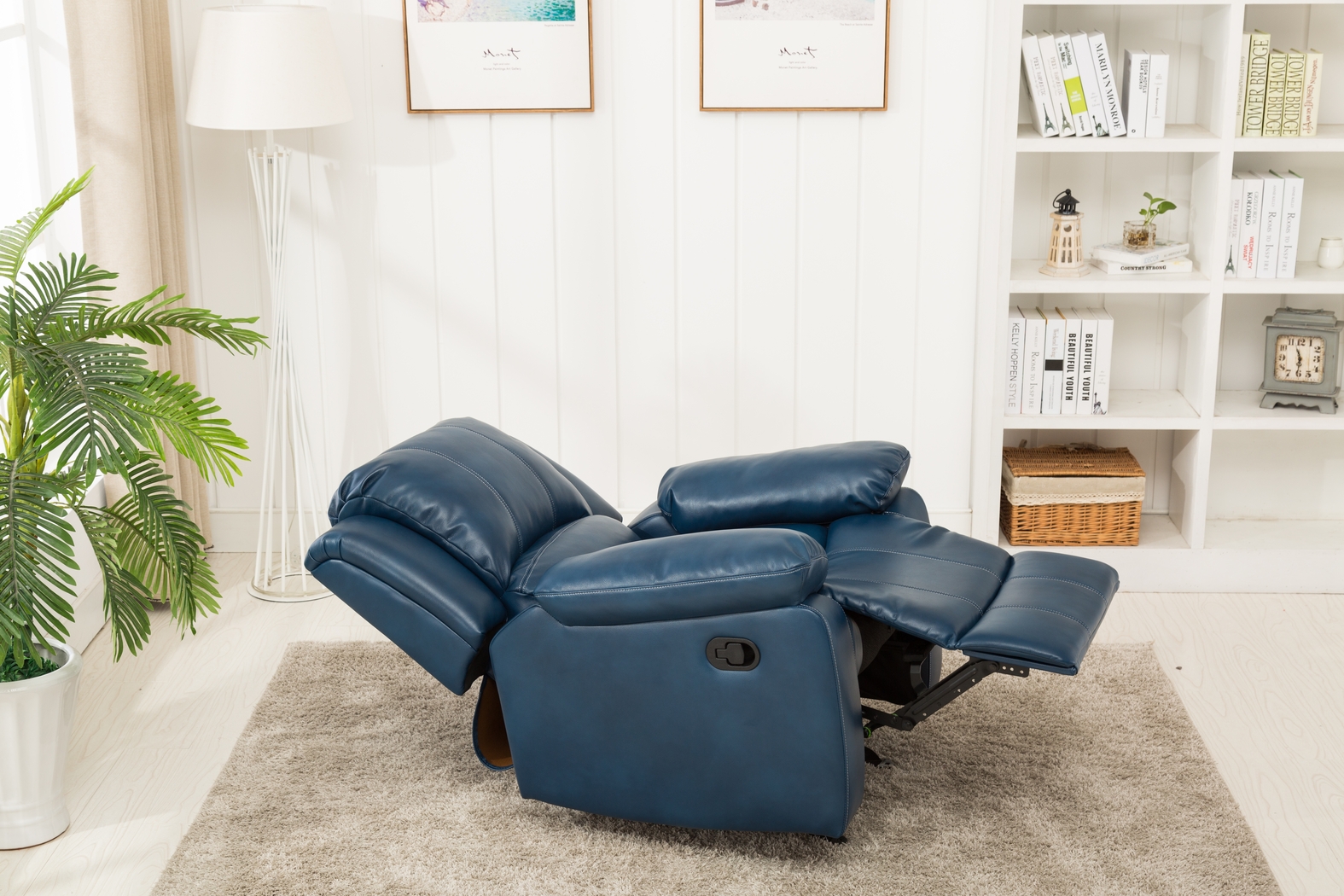 Absecon Blue Rocker Recliner - Thumbnail - Image 8