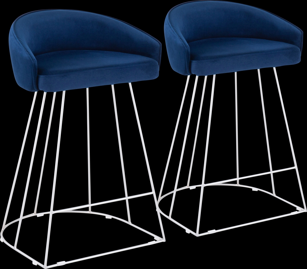 Abston Blue Counter Height Stool Set of 2 - Thumbnail - Image 1