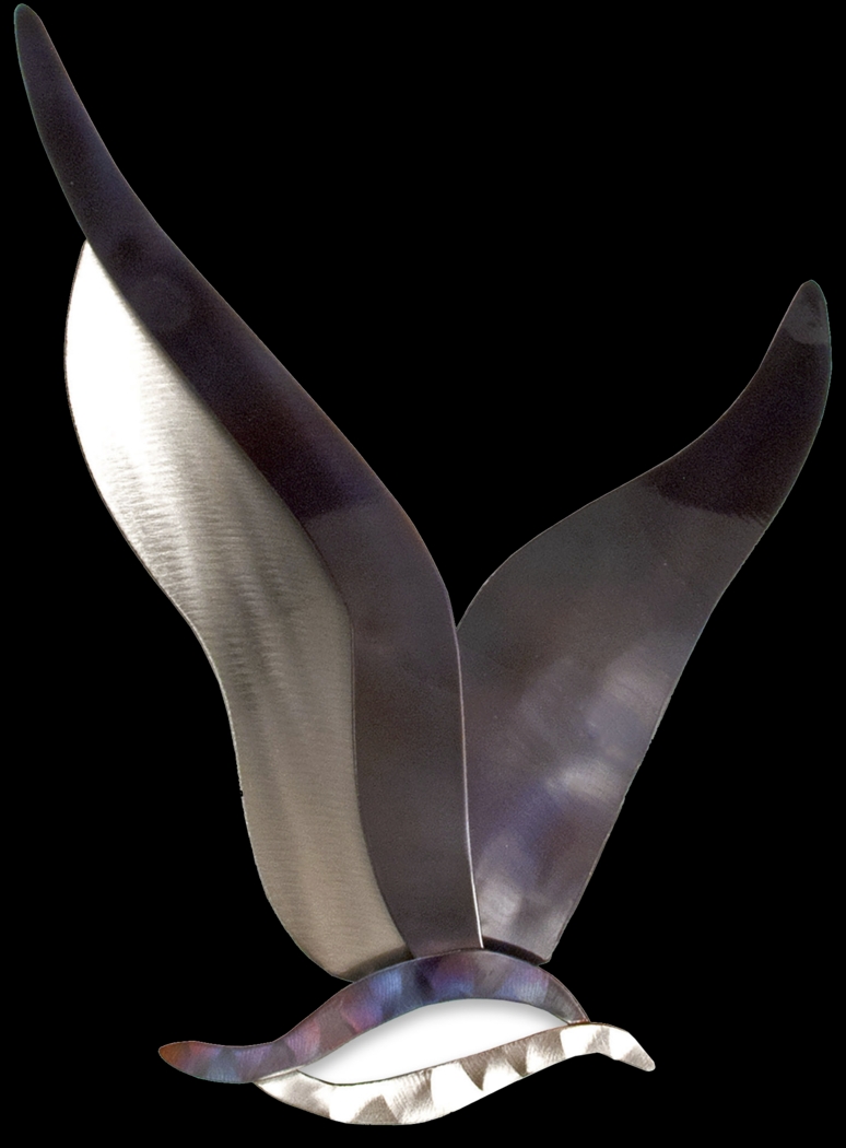 Abstract Seagull Blue Outdoor Wall Art - Thumbnail - Image 1