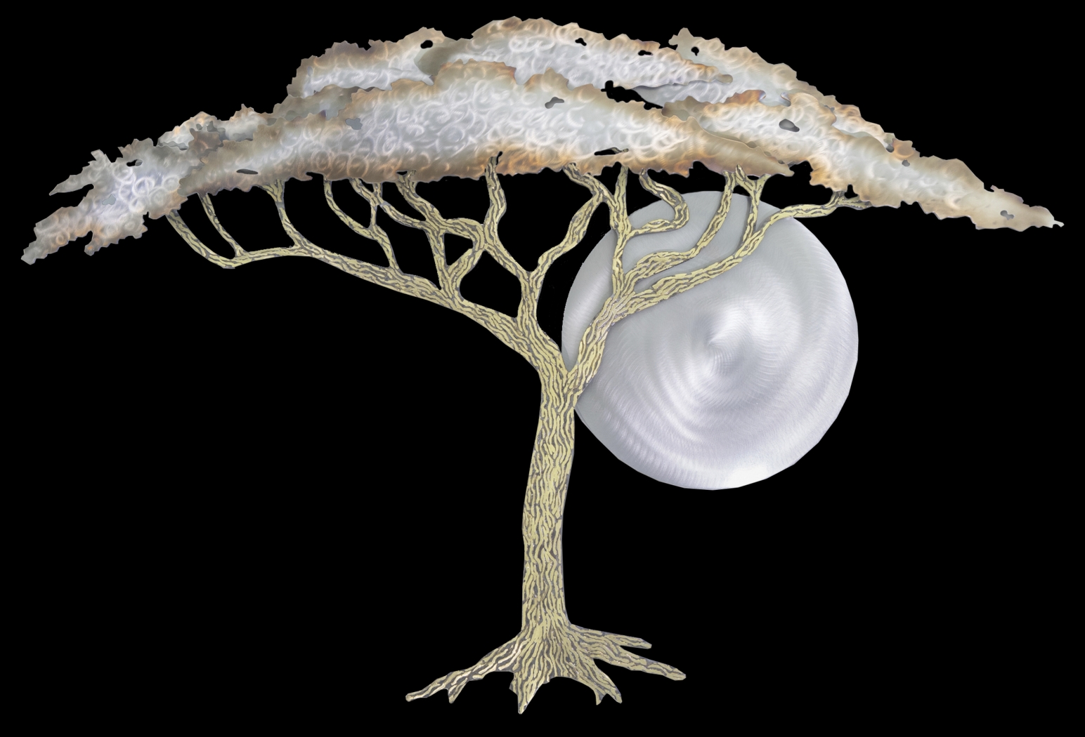 Acacia Tree Silver Outdoor Artwork - Thumbnail - Image 1