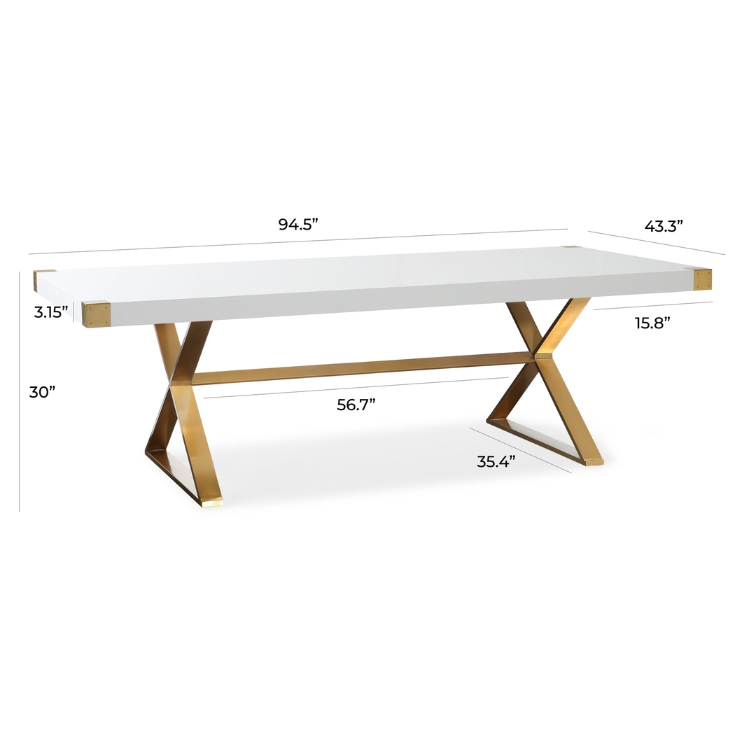 Acadamie White Dining Table - Thumbnail - Image 6