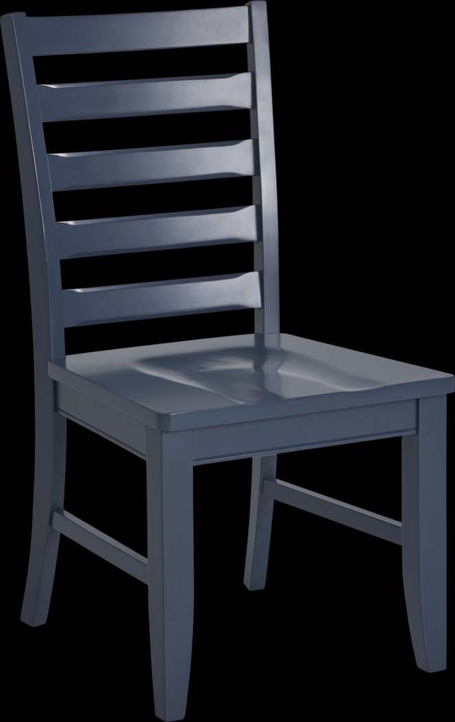 Acadia Hills White 5 Pc Dining Room with Blue Chairs - Thumbnail - Image 4