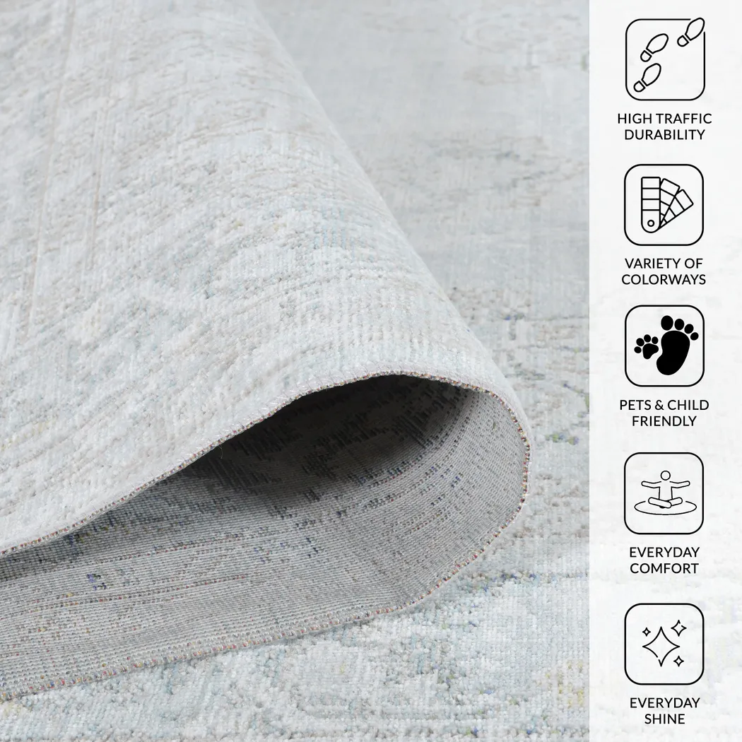 Acara Light Blue 7'10 x 10'6 Rug - Thumbnail - Image 5