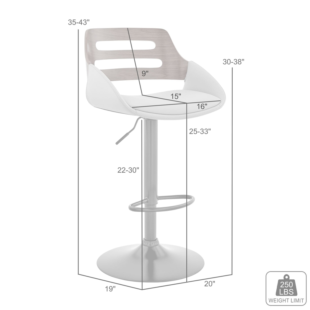 Accencon Gray Barstool - Thumbnail - Image 6