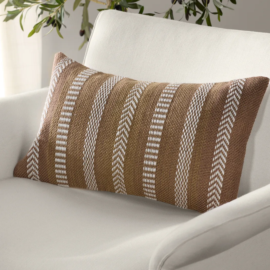 Accentwell Camel Indoor/Outdoor Lumbar Pillow - Image 2