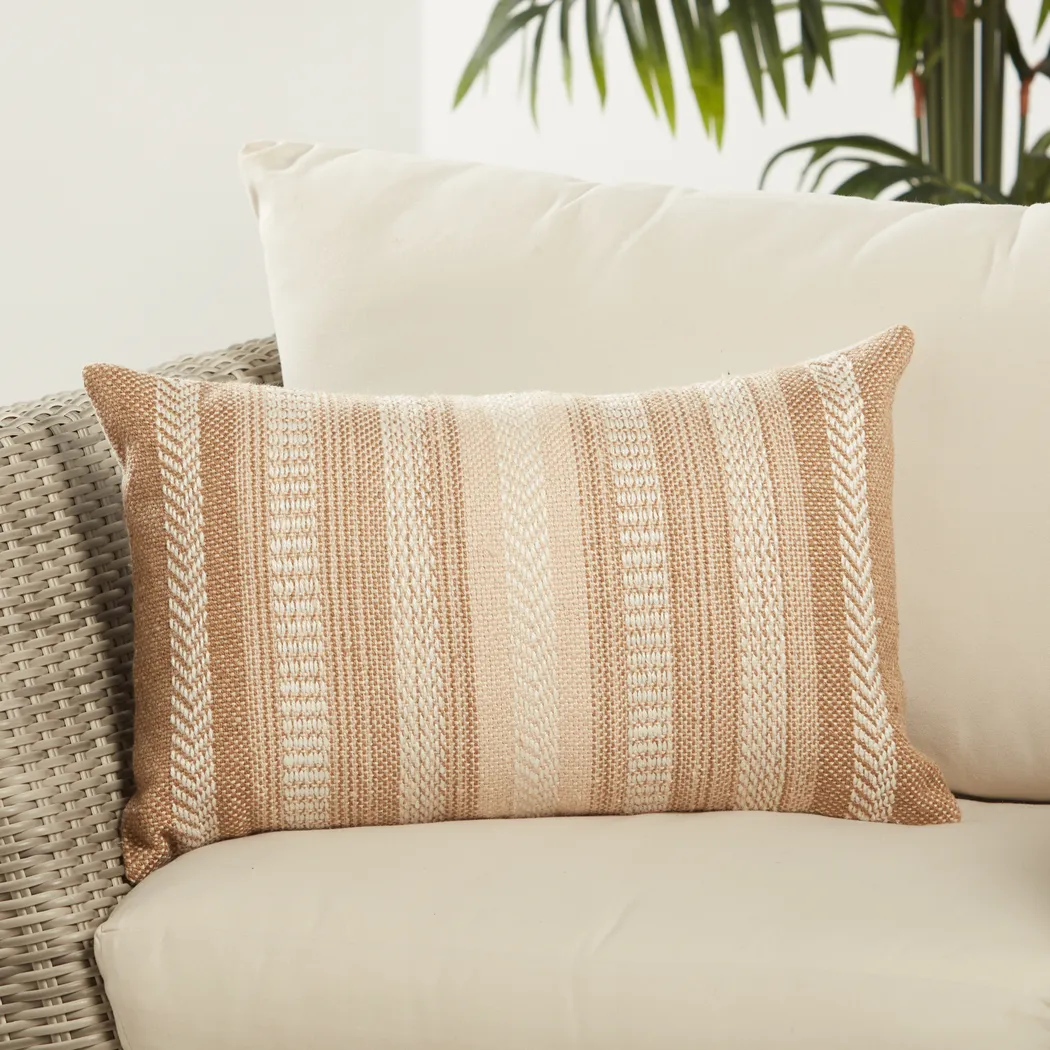 Accentwell Tan Indoor/Outdoor Lumbar Pillow - Thumbnail - Image 2