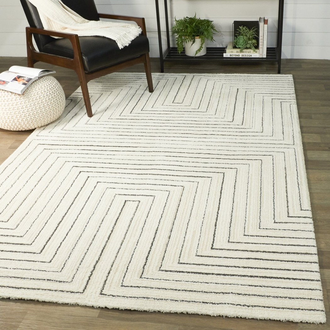 Acee Cream 7'10 x 10' Area Rug - Thumbnail - Image 2