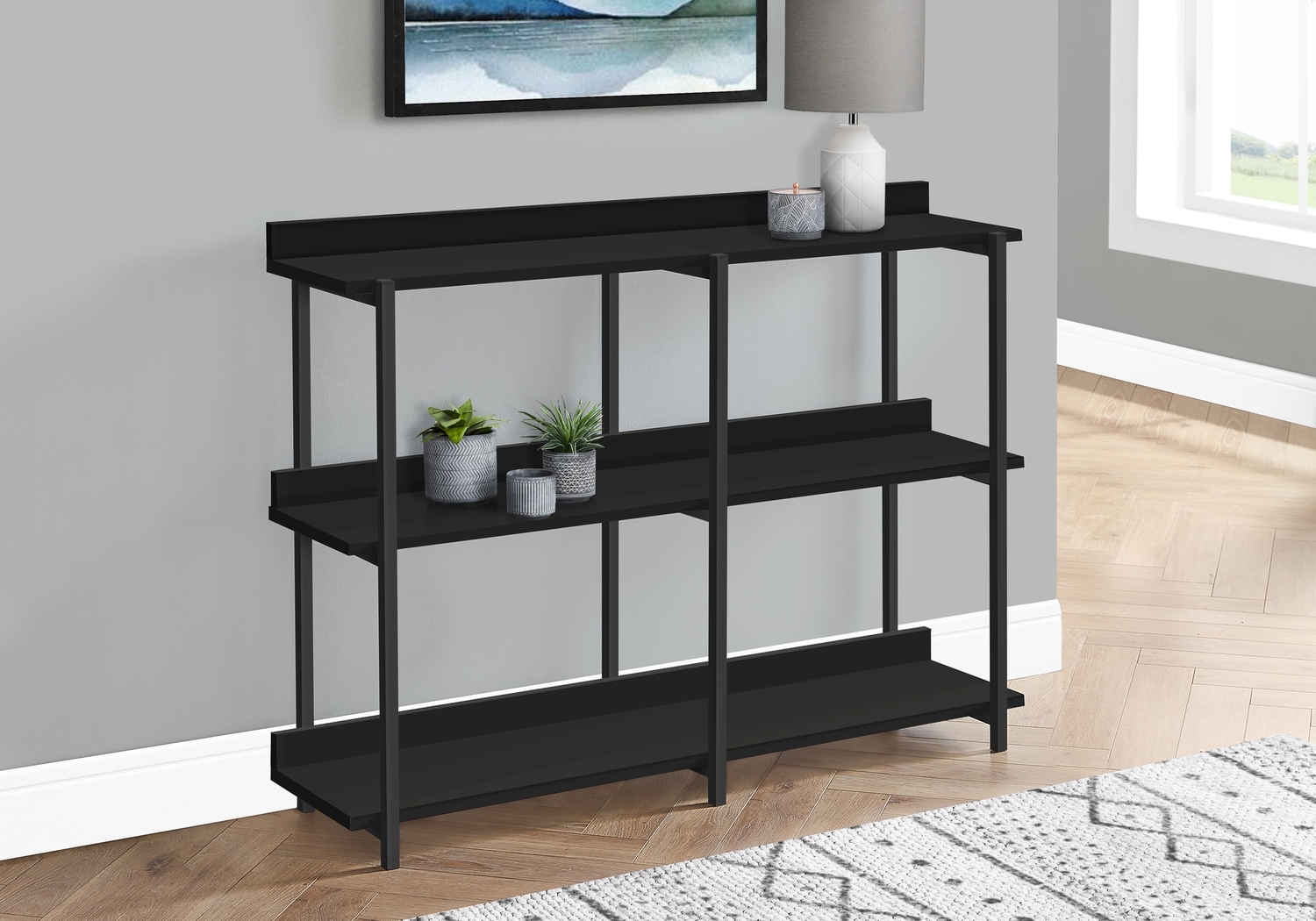Acelia Black Console Table - Thumbnail - Image 3