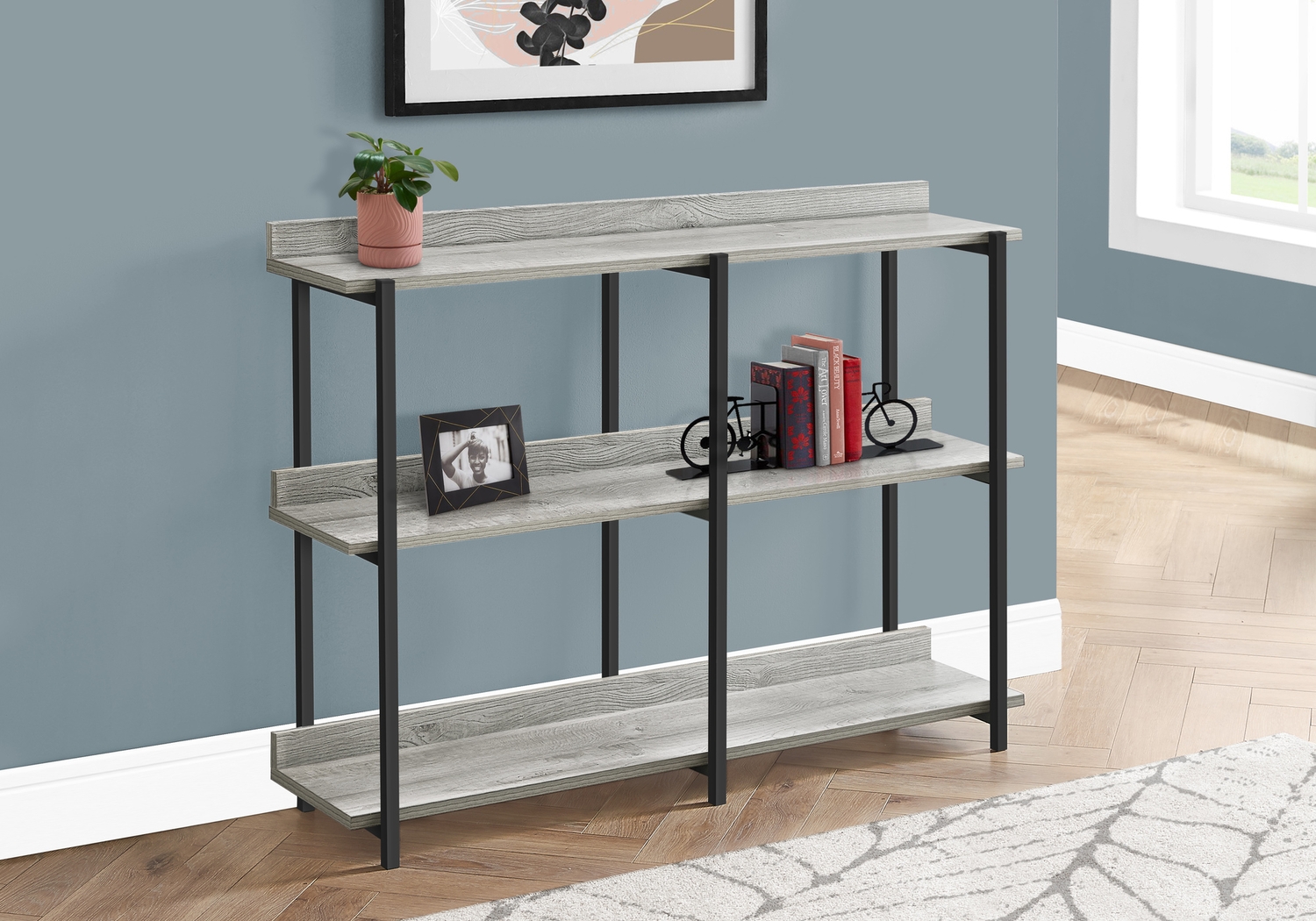Acelia Gray Console Table - Thumbnail - Image 3