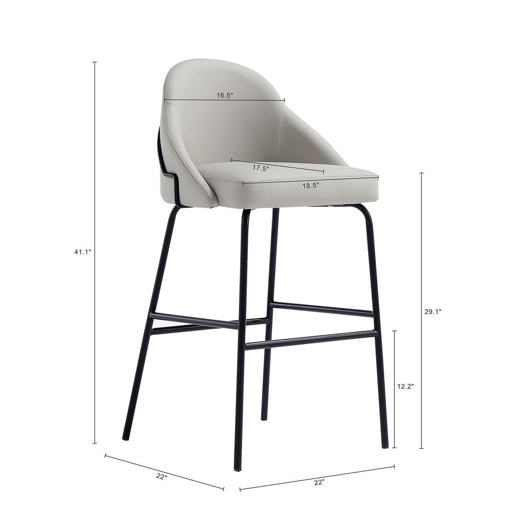 Acewalk I Gray Barstool - Thumbnail - Image 9