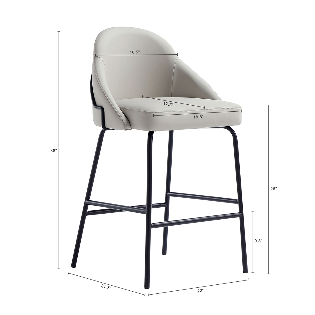 Acewalk I Gray Counter Height Stool - Thumbnail - Image 9