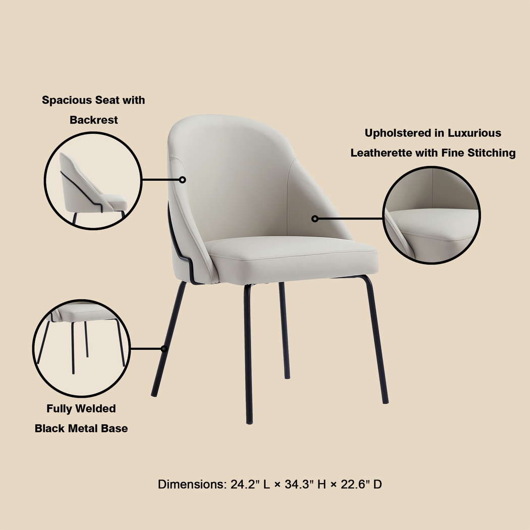 Acewalk I Gray Dining Chair - Thumbnail - Image 7