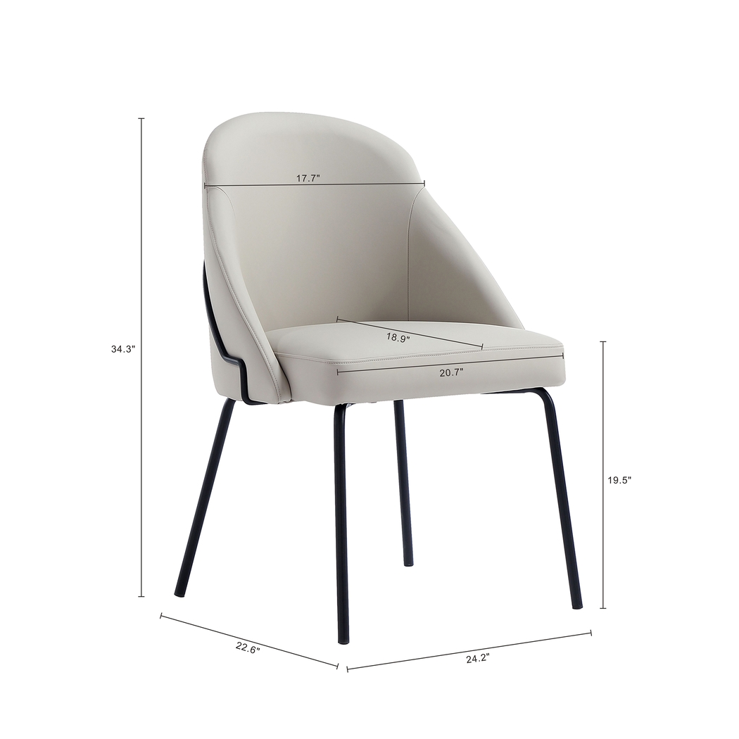 Acewalk I Gray Dining Chair - Thumbnail - Image 9