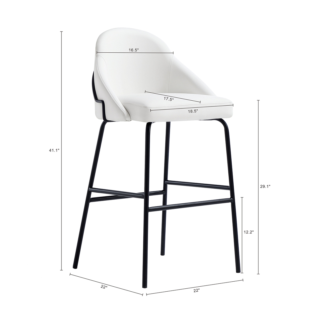 Acewalk I White Barstool - Thumbnail - Image 9