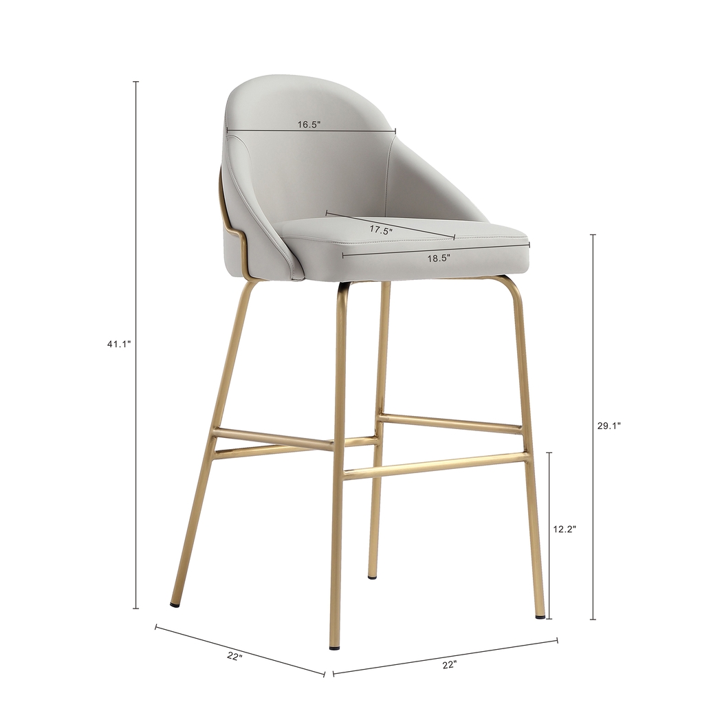 Acewalk II Gray Barstool - Thumbnail - Image 8