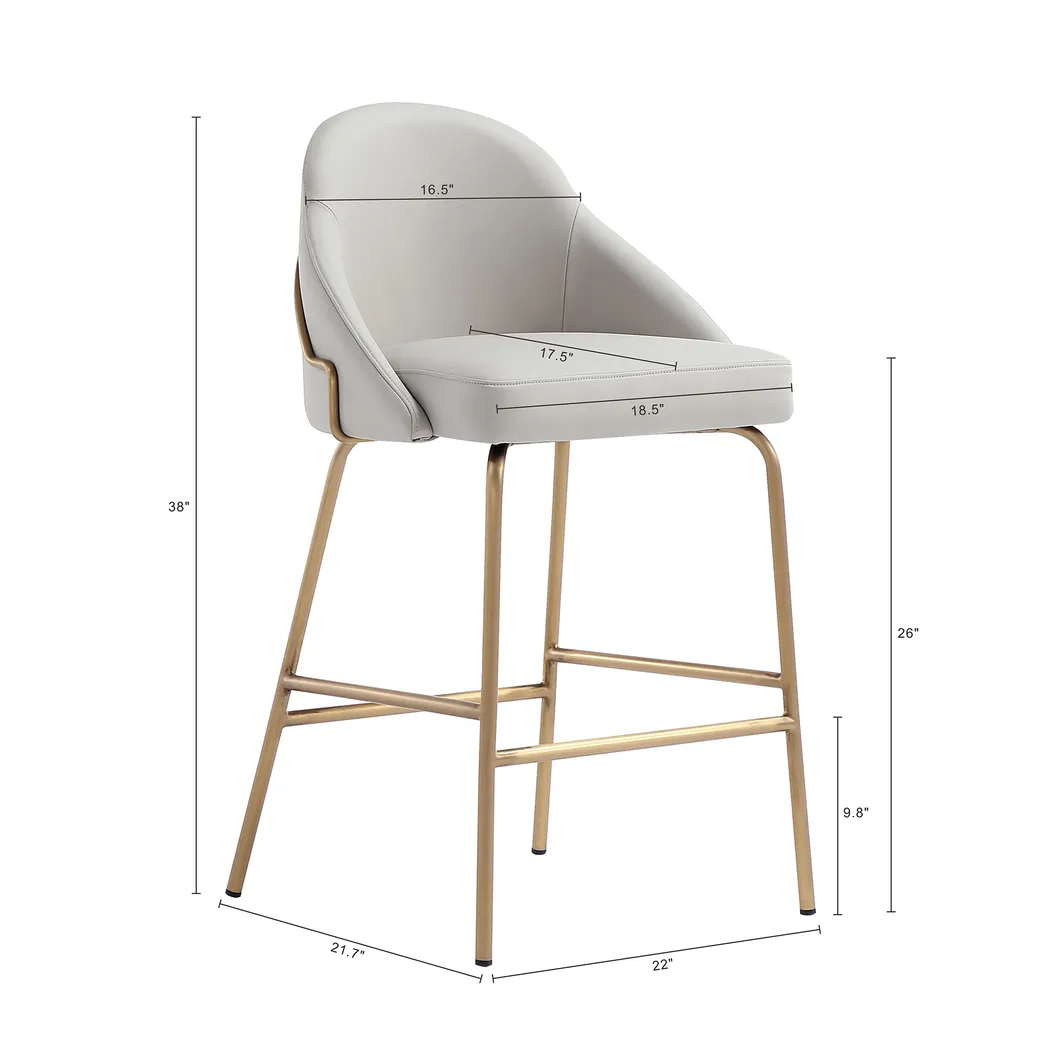 Acewalk II Gray Counter Height Stool - Thumbnail - Image 8