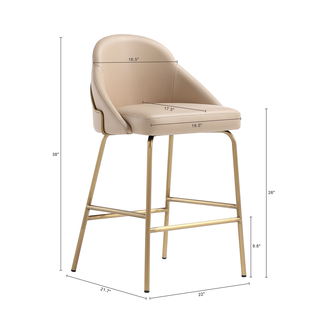 Acewalk II Tan Counter Height Stool - Thumbnail - Image 8