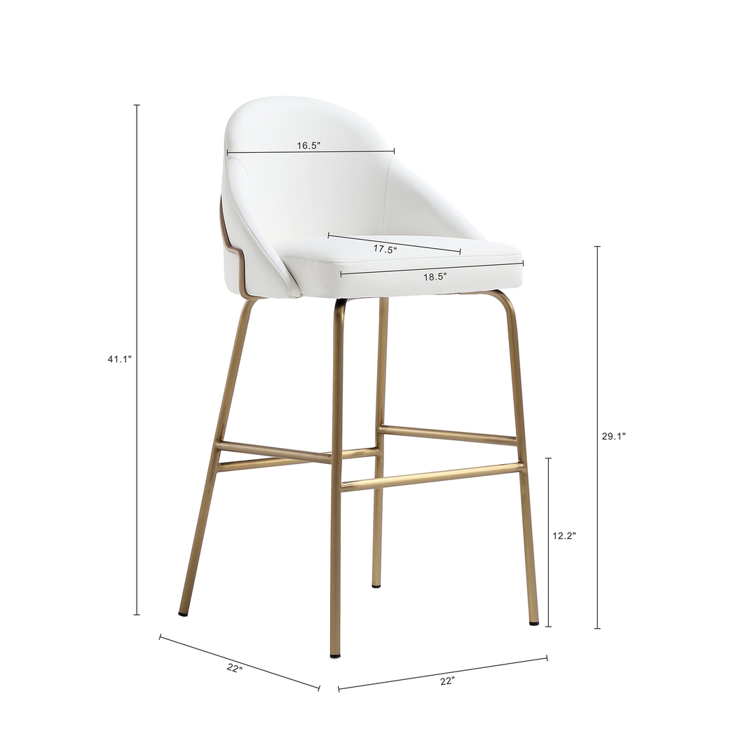 Acewalk II White Barstool - Thumbnail - Image 9