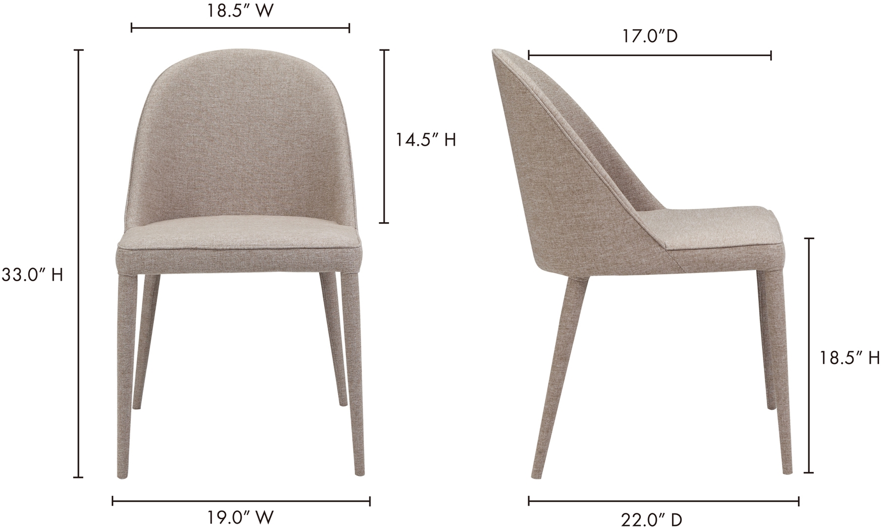 Acfold I Beige Side Chair, Set of 2 - Thumbnail - Image 13