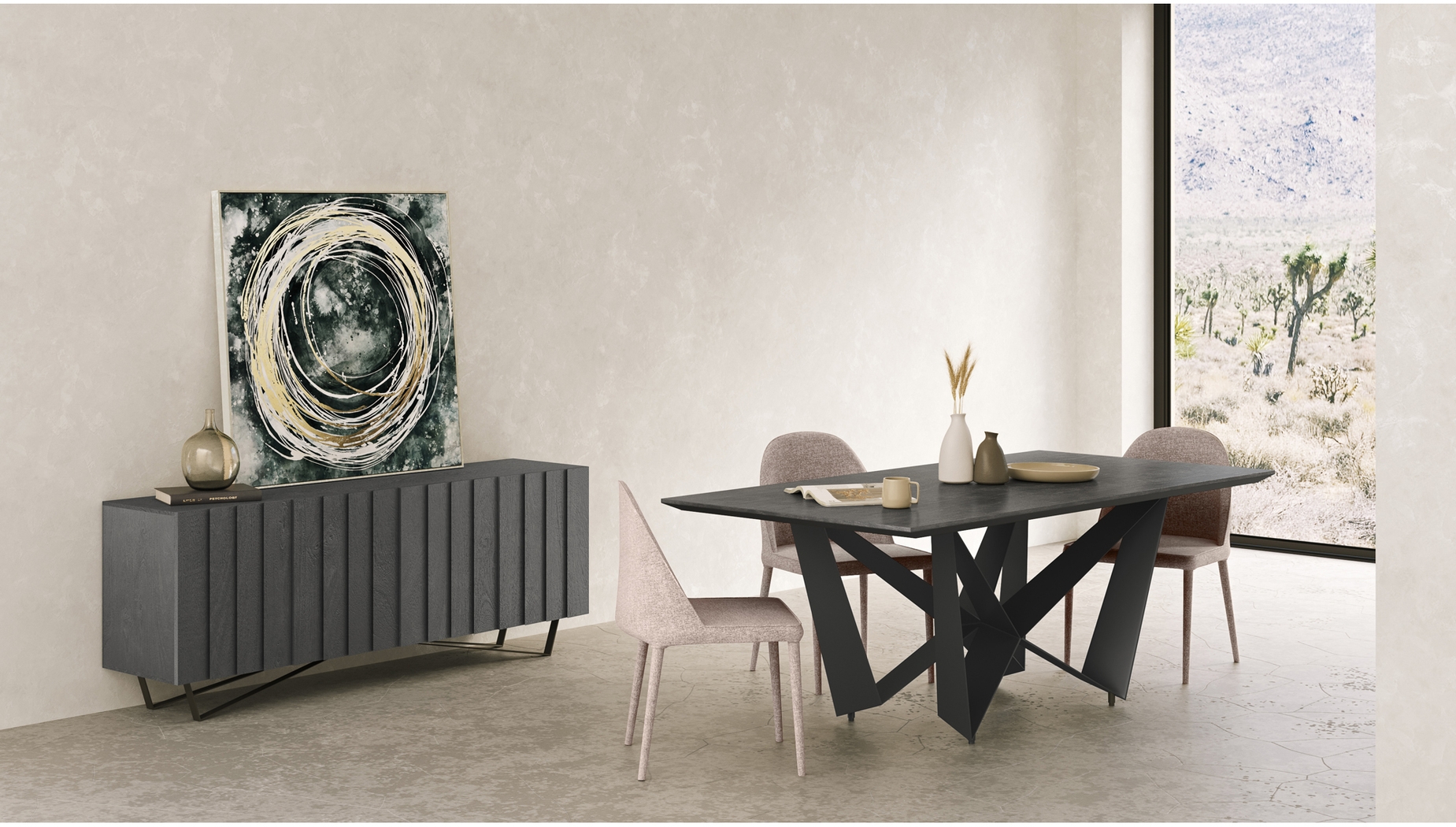 Acfold I Beige Side Chair, Set of 2 - Thumbnail - Image 9