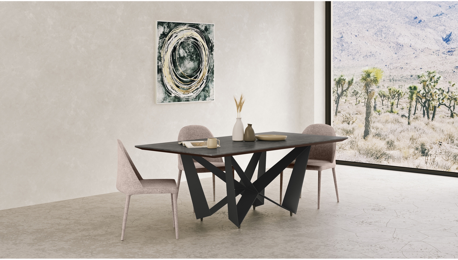 Acfold I Beige Side Chair, Set of 2 - Thumbnail - Image 10