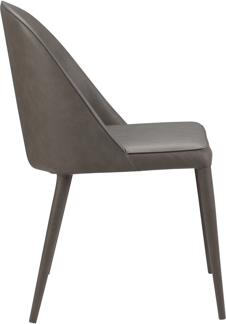 Acfold II Gray Side Chair, Set of 2 - Thumbnail - Image 3