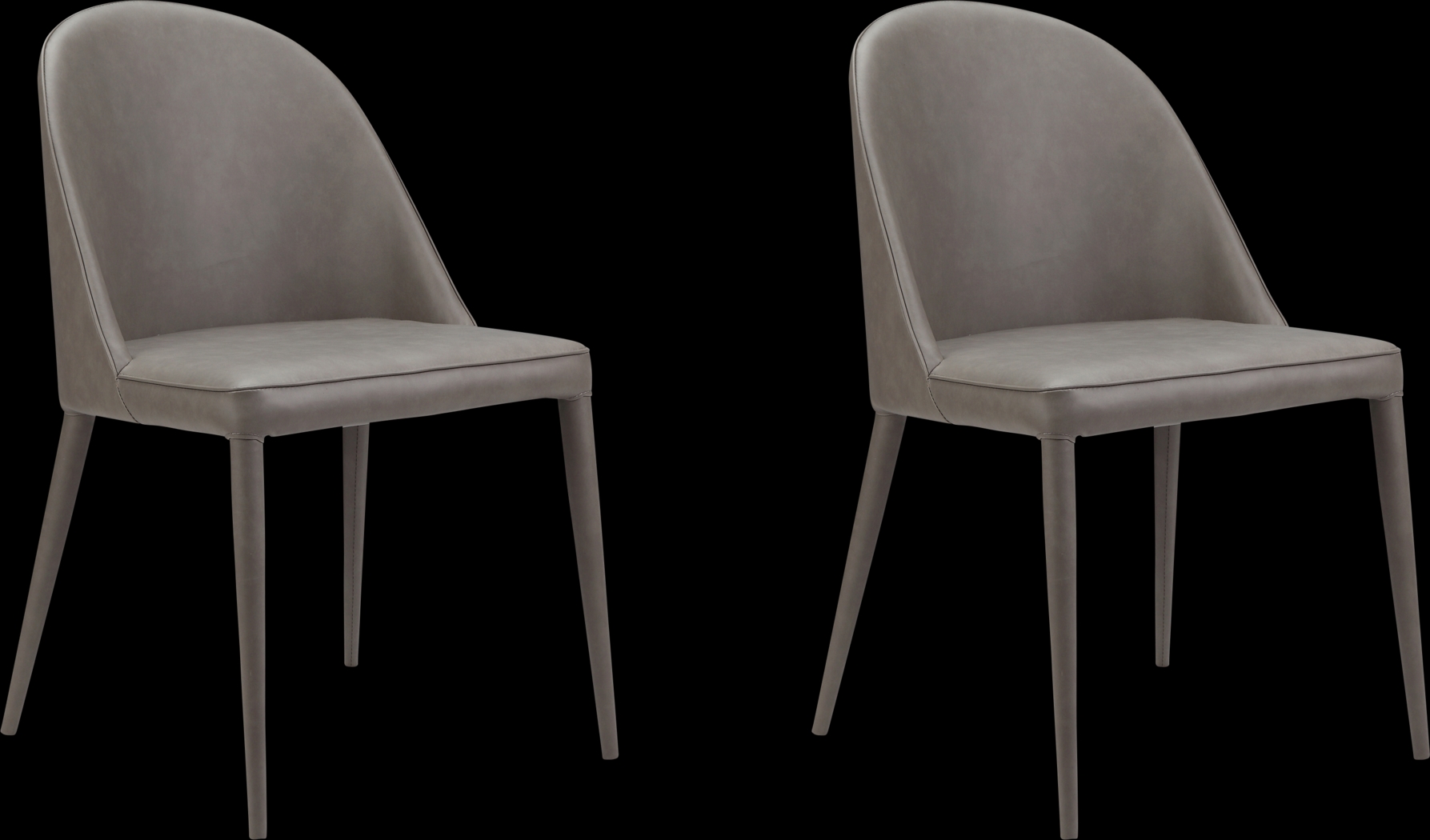 Acfold II Gray Side Chair, Set of 2 - Thumbnail - Image 1
