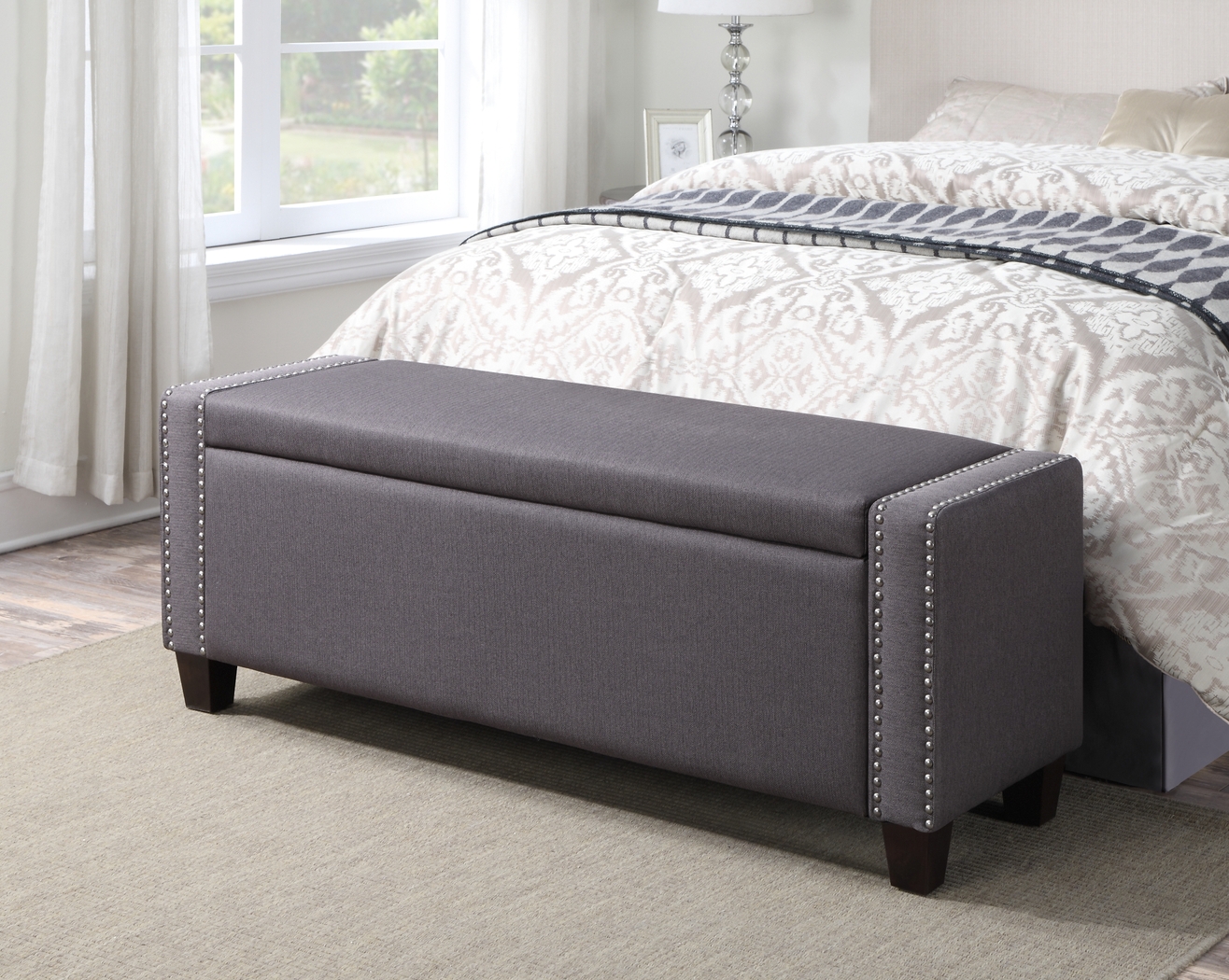 Achelle Slate Storage Bench - Thumbnail - Image 4