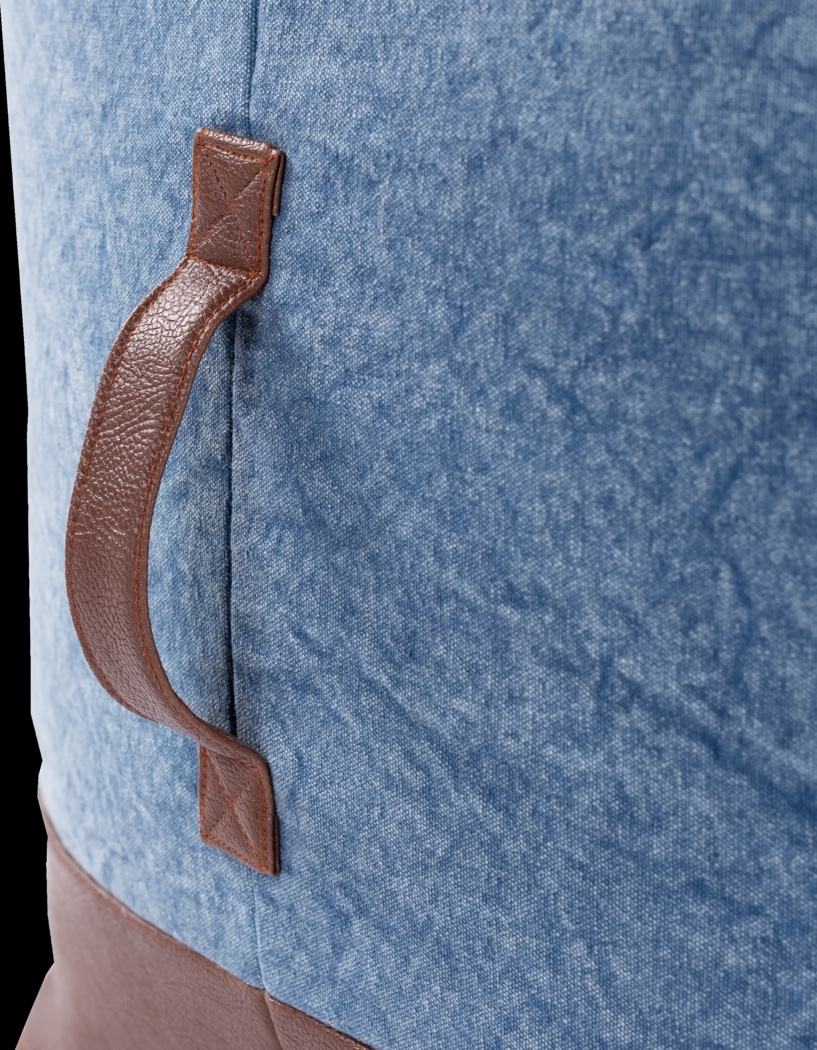 Acheson Teal Ottoman - Thumbnail - Image 3